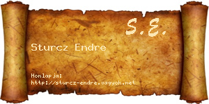 Sturcz Endre névjegykártya